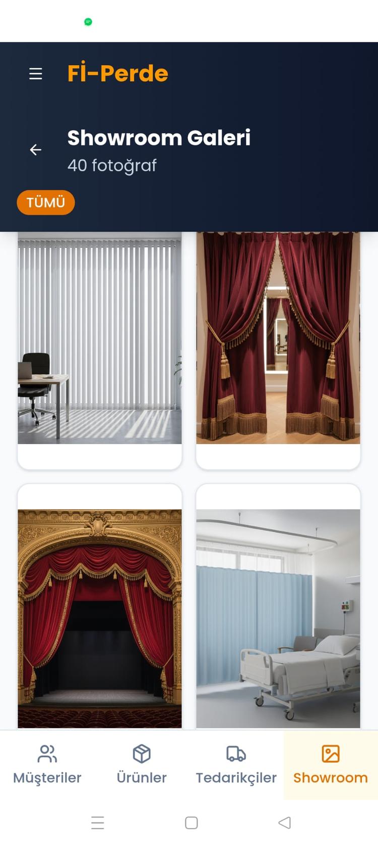 Showroom Galeri Ekranı